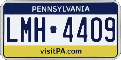 PA license plate LMH4409