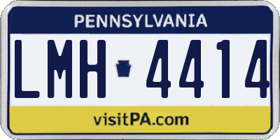 PA license plate LMH4414