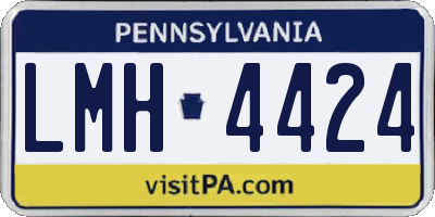 PA license plate LMH4424