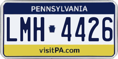 PA license plate LMH4426