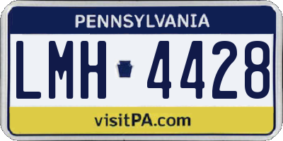PA license plate LMH4428
