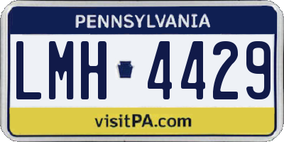 PA license plate LMH4429