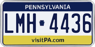 PA license plate LMH4436