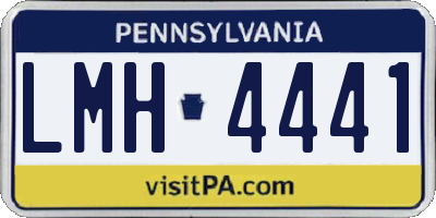 PA license plate LMH4441