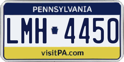 PA license plate LMH4450