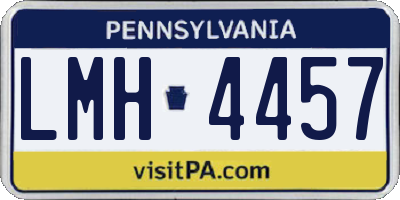 PA license plate LMH4457