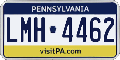 PA license plate LMH4462