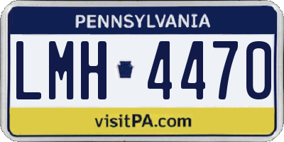 PA license plate LMH4470