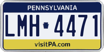 PA license plate LMH4471