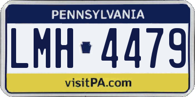 PA license plate LMH4479