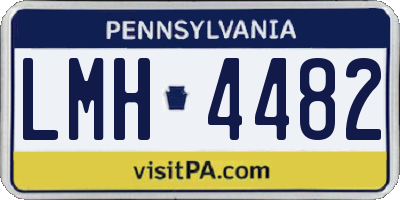 PA license plate LMH4482