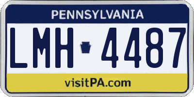 PA license plate LMH4487
