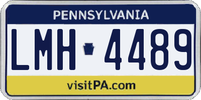 PA license plate LMH4489
