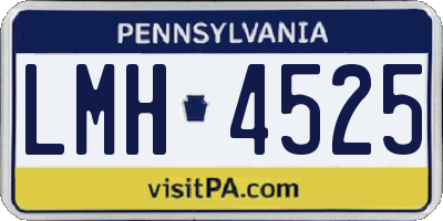 PA license plate LMH4525