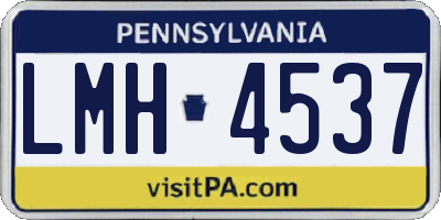 PA license plate LMH4537