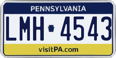 PA license plate LMH4543