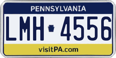 PA license plate LMH4556