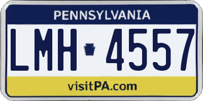PA license plate LMH4557