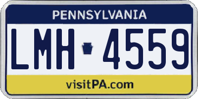 PA license plate LMH4559