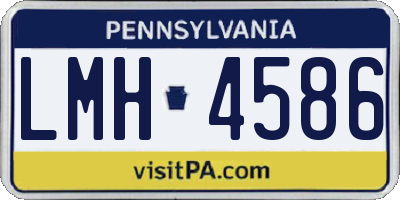 PA license plate LMH4586