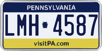 PA license plate LMH4587