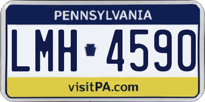 PA license plate LMH4590