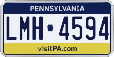 PA license plate LMH4594