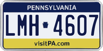 PA license plate LMH4607