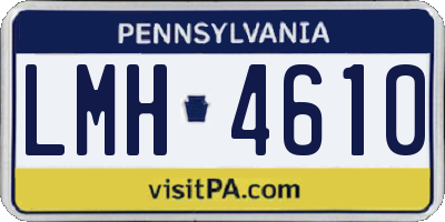 PA license plate LMH4610