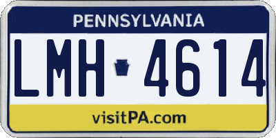 PA license plate LMH4614