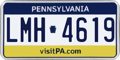 PA license plate LMH4619