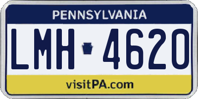 PA license plate LMH4620