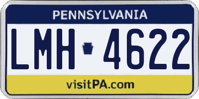 PA license plate LMH4622