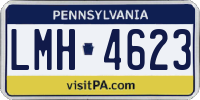 PA license plate LMH4623