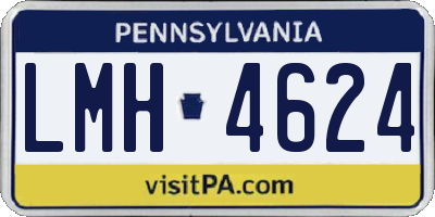 PA license plate LMH4624