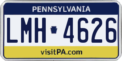 PA license plate LMH4626