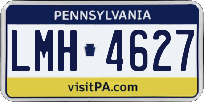 PA license plate LMH4627