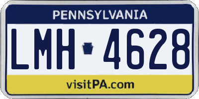 PA license plate LMH4628