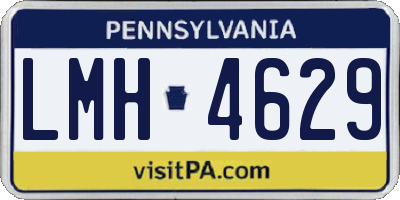 PA license plate LMH4629