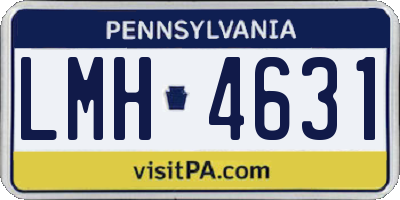 PA license plate LMH4631