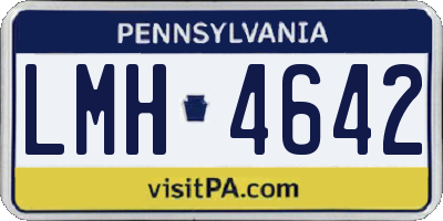 PA license plate LMH4642
