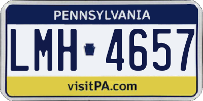 PA license plate LMH4657
