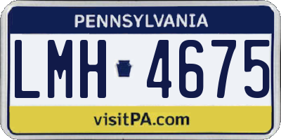 PA license plate LMH4675