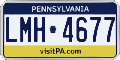 PA license plate LMH4677