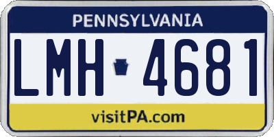 PA license plate LMH4681