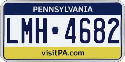PA license plate LMH4682