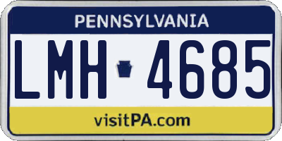 PA license plate LMH4685