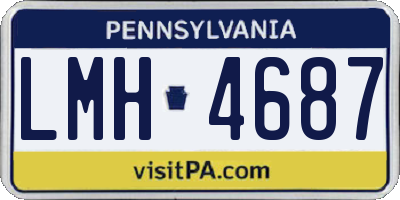 PA license plate LMH4687