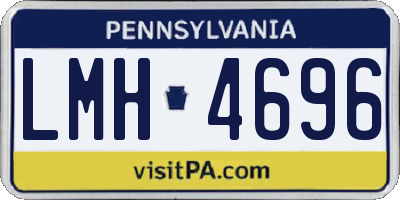 PA license plate LMH4696