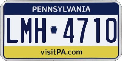 PA license plate LMH4710